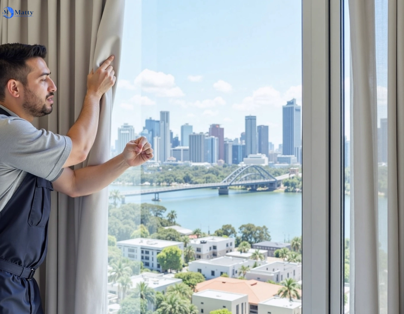 Professional curtain steam cleaning service bli-bli QLD by Matty Curtain Cleaning